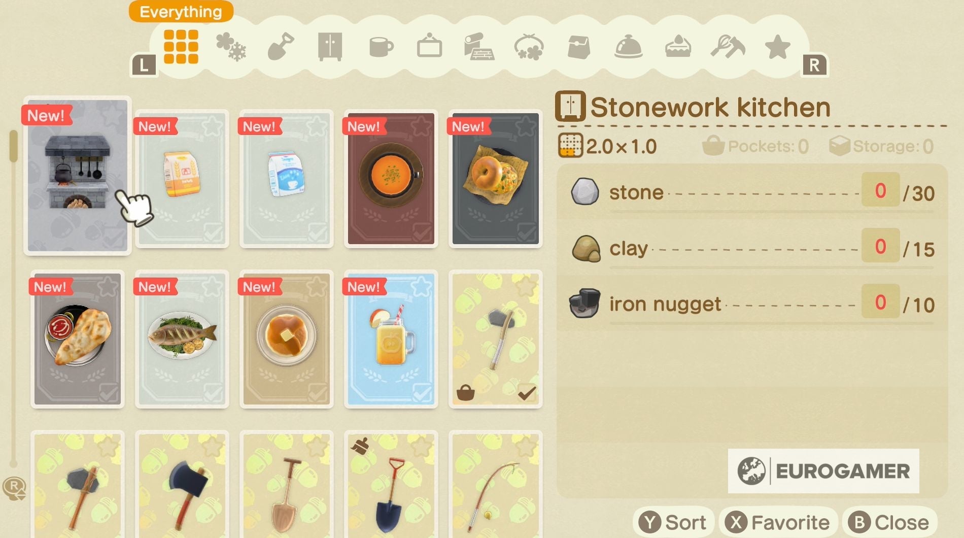 Animal Crossing Cooking Ingredients and how to unlock cooking in New